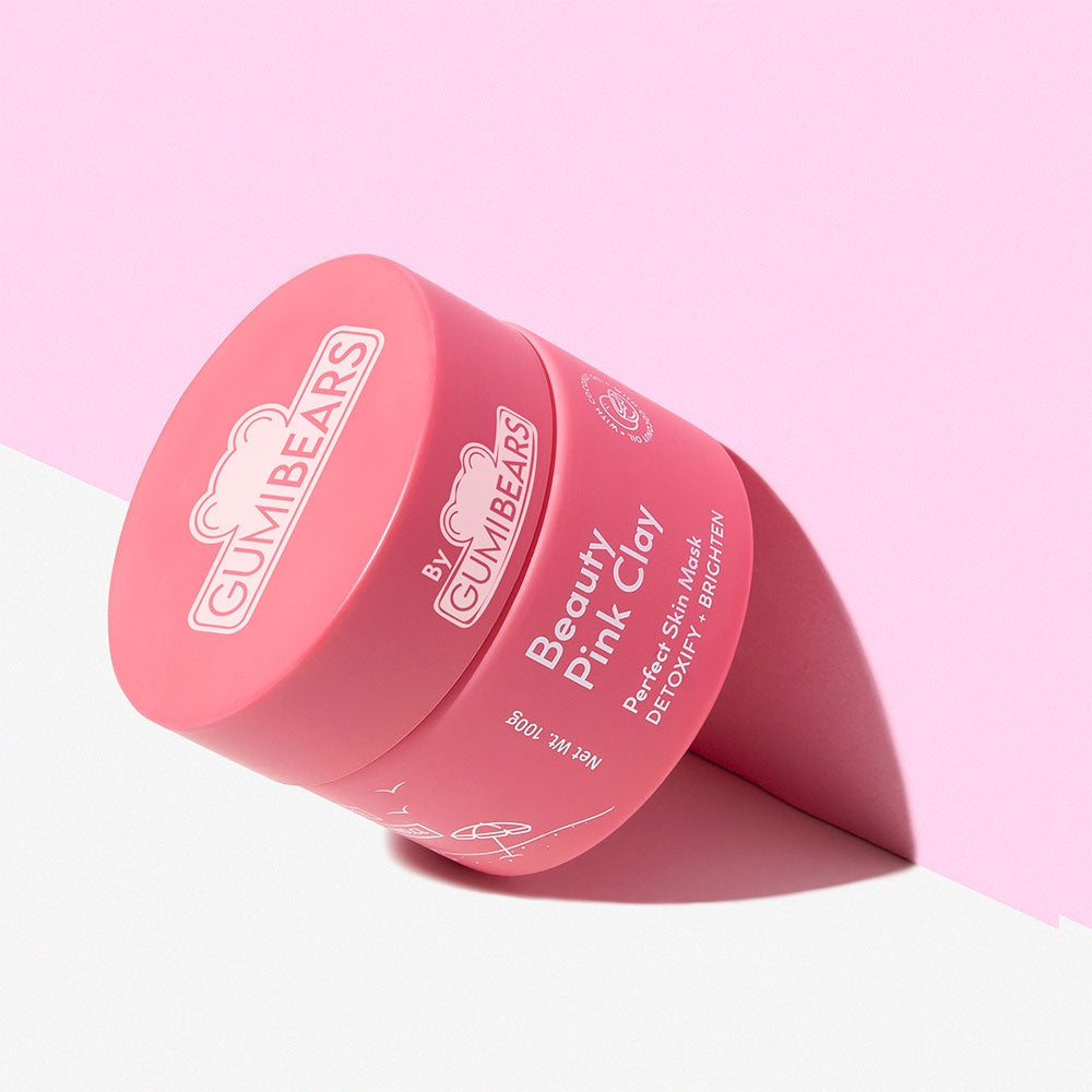 Kit Vitaminas Skin + Exfoliante Beauty Pink Clay- GumiBears