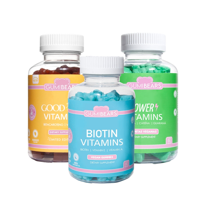 Kit Vitaminas Biotin + GoodSun + Power - GumiBears