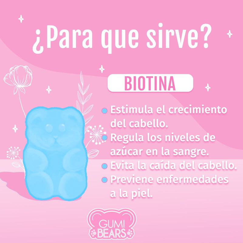 Pack Vitamina Biotin 6meses - Gumi Bears