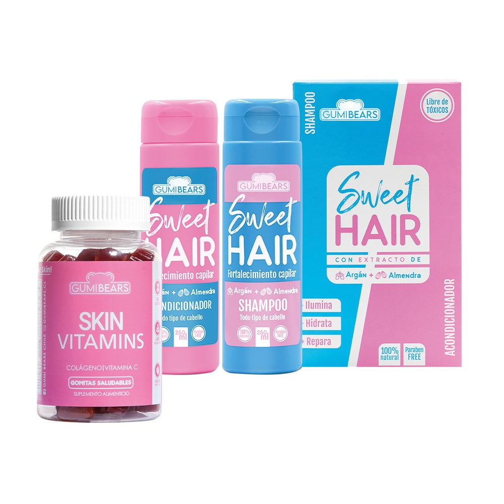 Kit Shampoo Sweet Hair + Vitaminas Skin - GumiBears