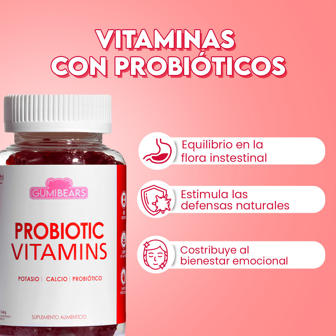 Pack Vitamina Probiotic equilibrio instestinal 6 meses - GumiBears