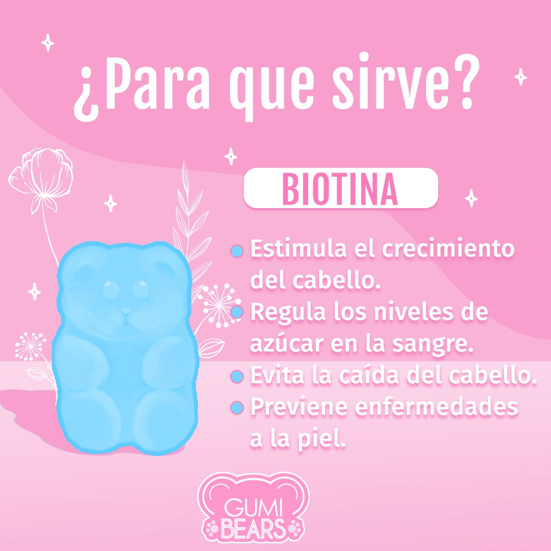 Vitamina Biotin 1mes - Gumi Bears