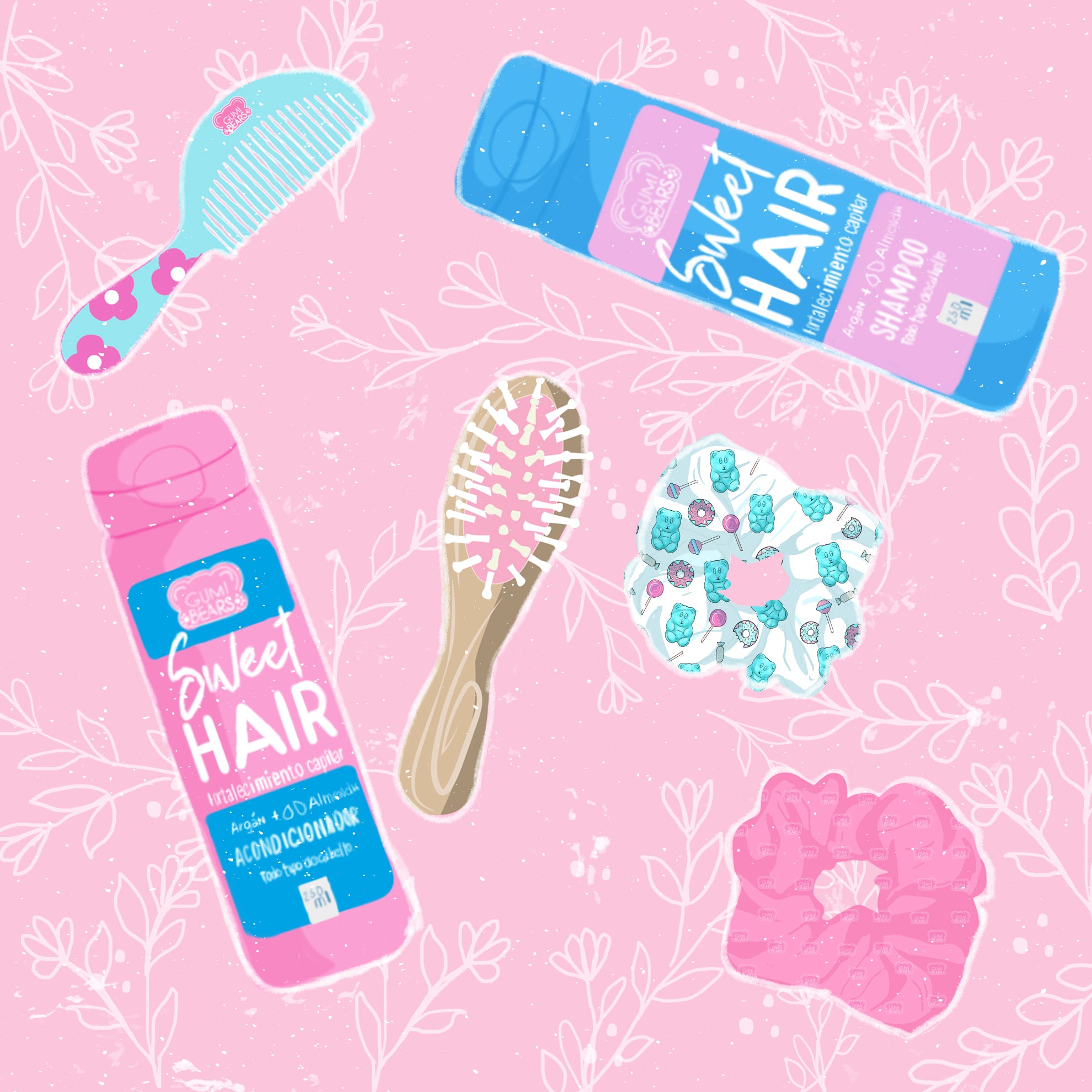 Kit Vitaminas Skin+ Hair&Skin+ Shampoo Sweet Hair- GumiBears