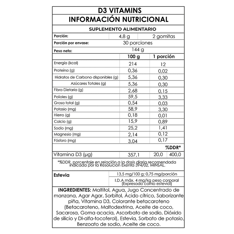 Pack Vitamina D3 Salud ósea E Inmunológica 3Meses