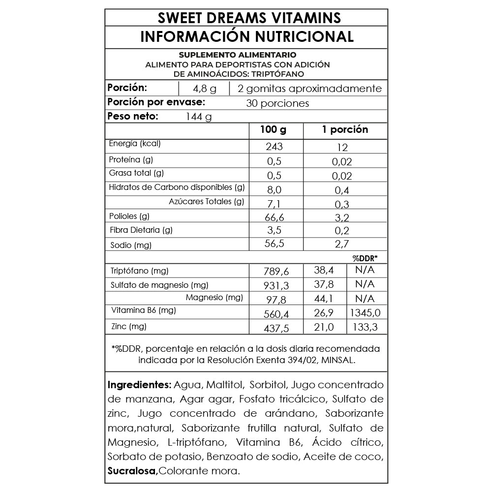 Vitaminas Sweetdreams Para Dormir 1Mes Gumi Bears