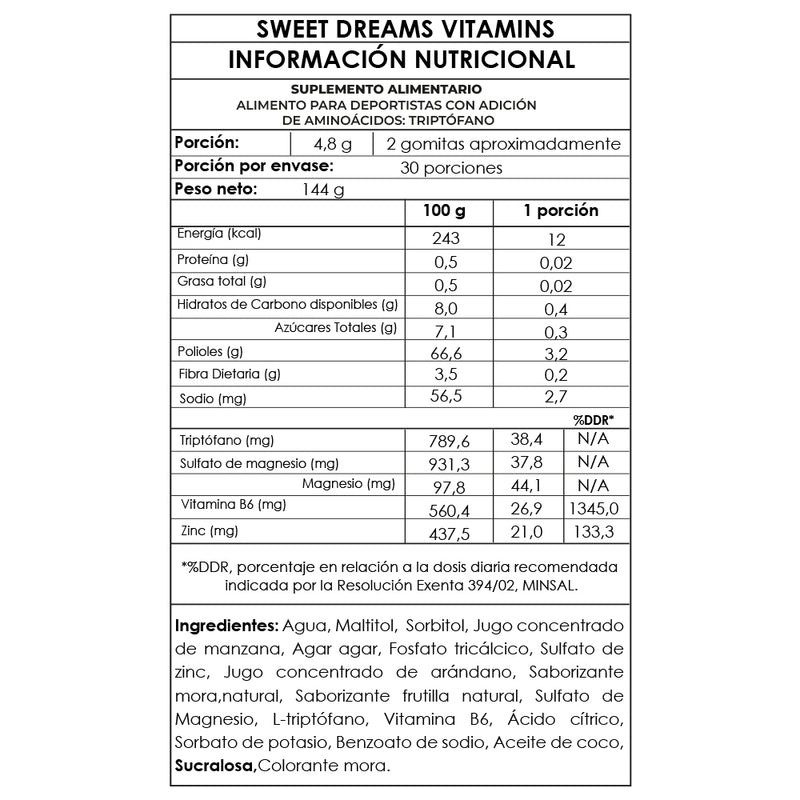 Vitaminas Sweetdreams Para Dormir 1Mes Gumi Bears